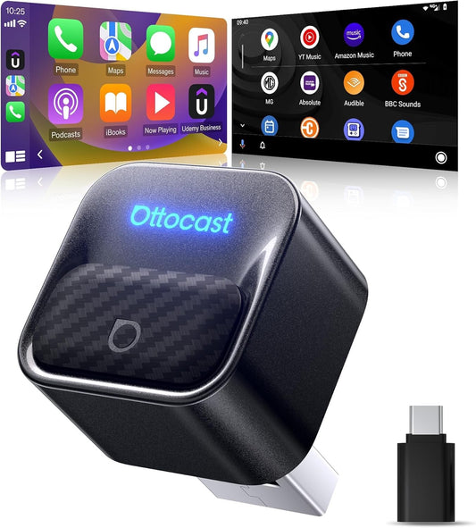 Belaidis CarPlay/Android Auto adapteris Ottocast Mini Core juodas CA525-T3 Default Title