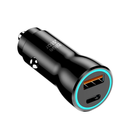 Automobilinis įkroviklis Blue Star 25W USB-C/USB-A juodas Default Title