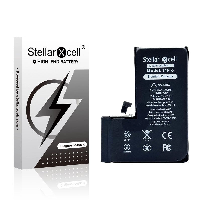 Akumuliatorius StellarXcell Diagnostic Apple iPhone 14 Pro 3200mAh (Standart Capacity + HQ Copy BMS) Default Title