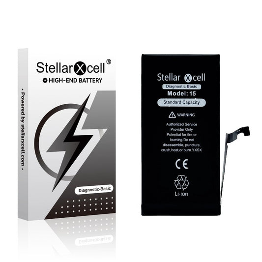 Akumuliatorius StellarXcell Diagnostic Apple iPhone 15 3349mAh (Standart Capacity + HQ Copy BMS) Default Title