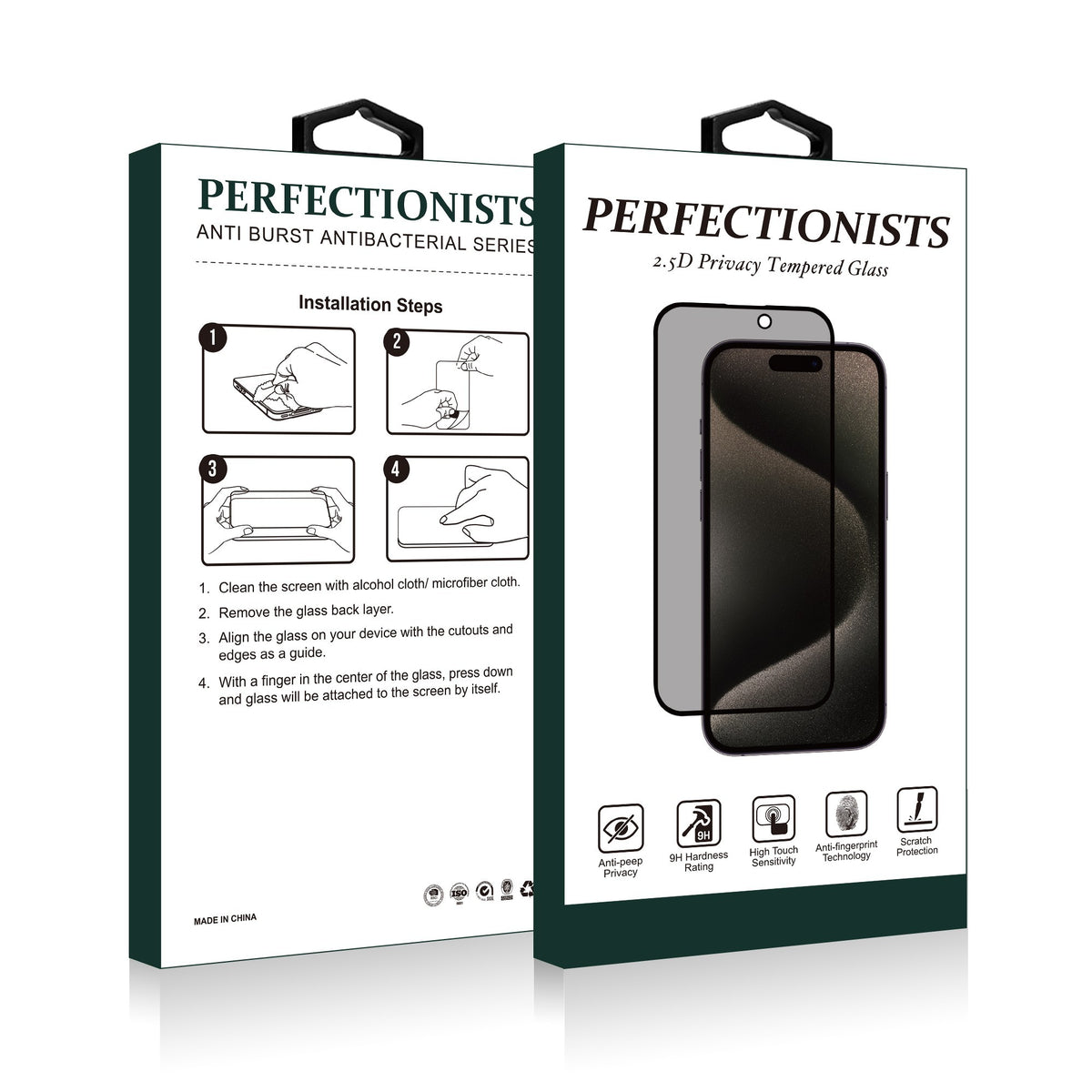 LCD apsauginis stikliukas 2.5D Privacy Perfectionists Samsung S741 S26 FE juodas