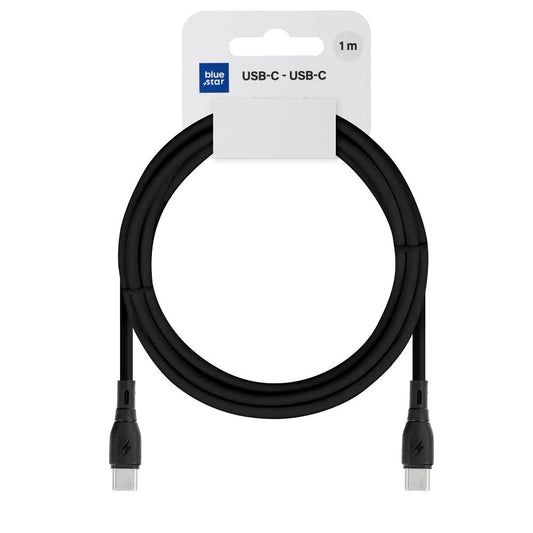 USB kabelis Blue Star PJ73-13-3 USB-C to USB-C 60W 1.0m juodas Default Title