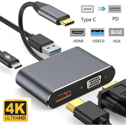 USB šakotuvas Reach USB-C to HUB PD + HDMI + VGA + USB 3.0 Default Title