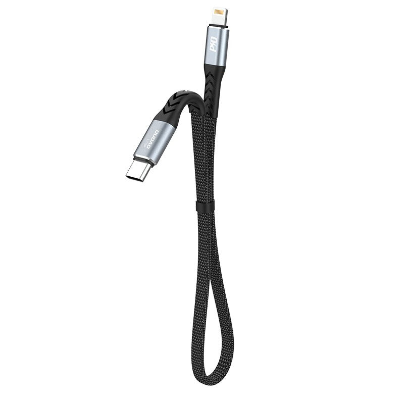 USB kabelis Dudao L10P USB-C to Lightning 20W 0.23m juodas