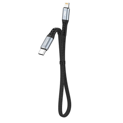 USB kabelis Dudao L10P USB-C to Lightning 20W 0.23m juodas