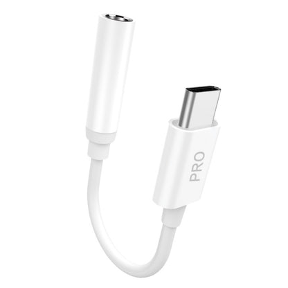 Audio adapteris Dudao L16CPro USB-C to 3.5mm baltas