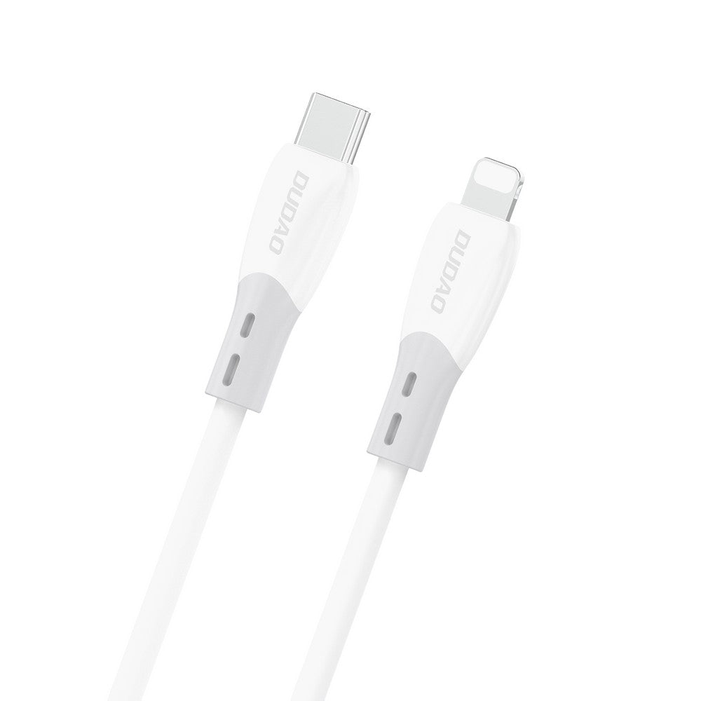 USB kabelis Dudao L25SX USB-C to Lightning 30W 1.0m baltas