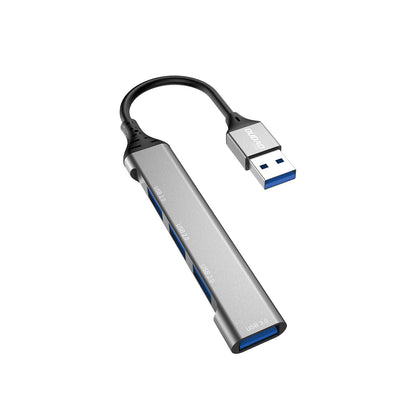 USB šakotuvas Dudao A16B 4-in-1 adapter USB-A to 4xUSB3.0 pilkas