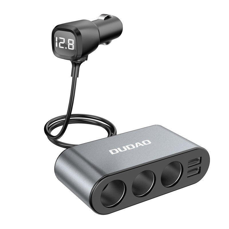 Automobilinis įkroviklis Dudao R1Pro 60W 5in1 3x12V/2xUSB-A