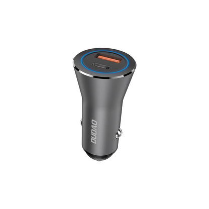 Automobilinis įkroviklis Dudao R4Max 55W USB-C/USB-A pilkas
