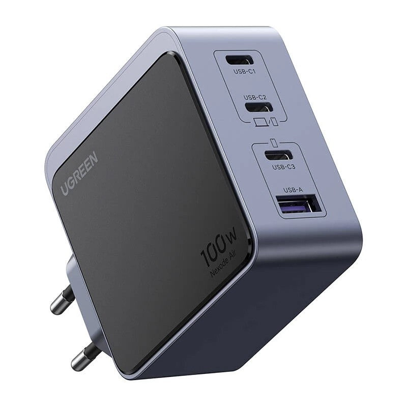 Įkroviklis Ugreen X565 GaN 100W 3xUSB-C/USB-A pilkas (35043)