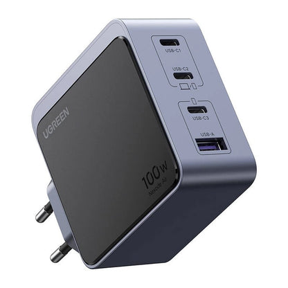 Įkroviklis Ugreen X565 GaN 100W 3xUSB-C/USB-A pilkas (35043)
