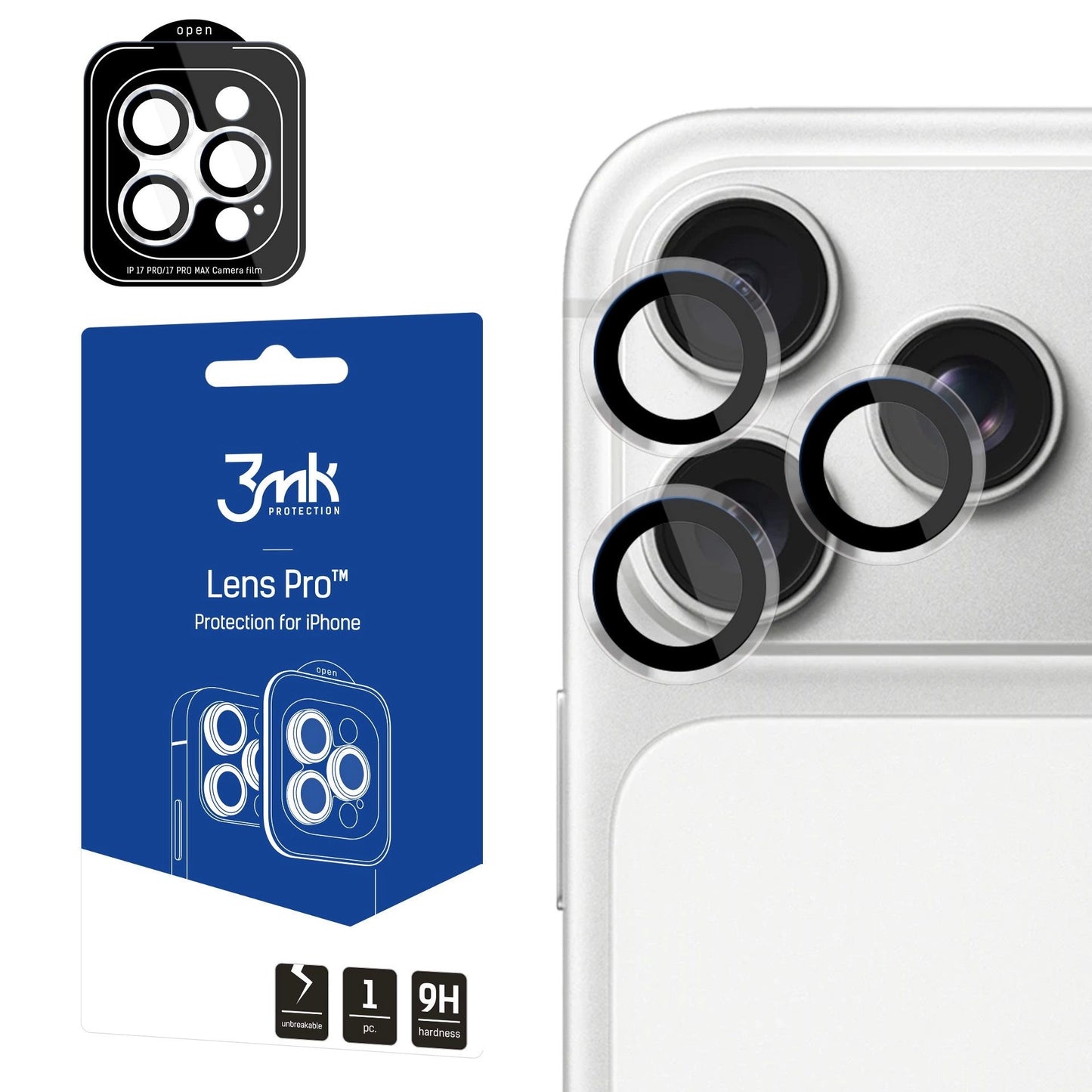 Apsauginis stikliukas kamerai 3mk Lens Pro Apple iPhone 18 Pro/18 Pro Max skaidrus