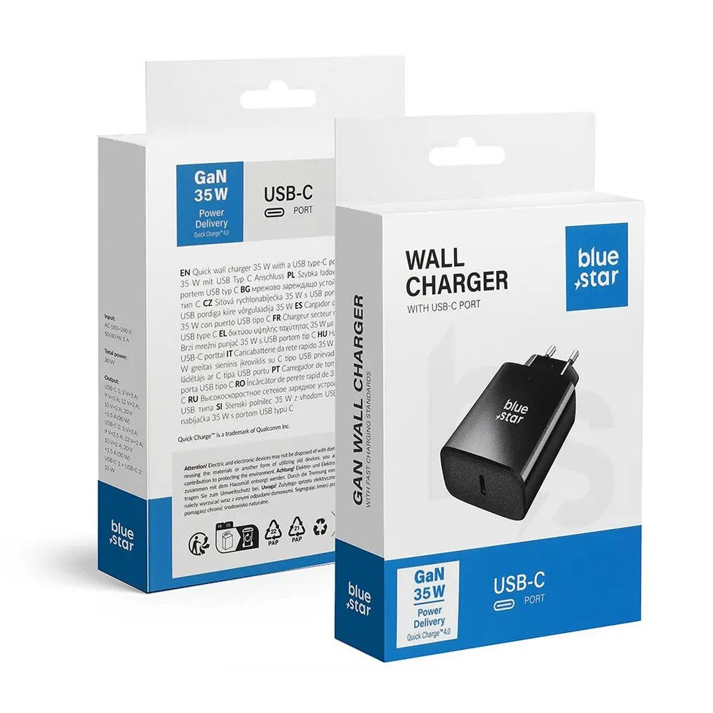 Įkroviklis Blue Star 35W USB-C juodas