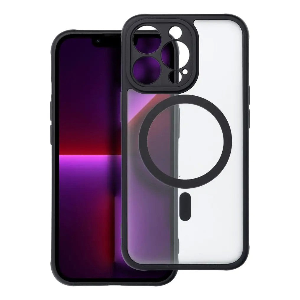 Dėklas Matte MagSafe Apple iPhone 13 Pro Max juodas