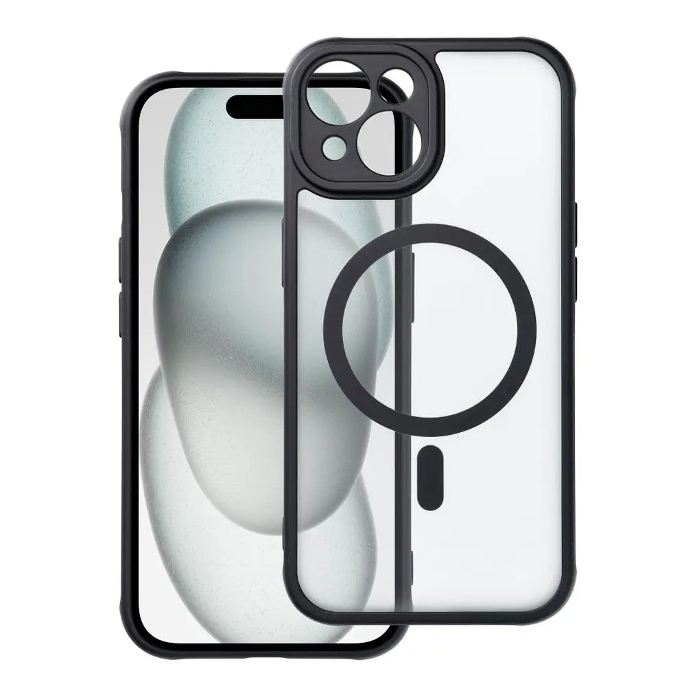 Dėklas Matte MagSafe Apple iPhone 15 juodas