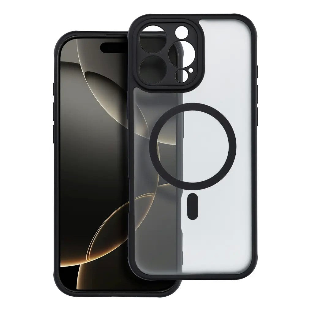 Dėklas Matte MagSafe Apple iPhone 16 Pro Max juodas