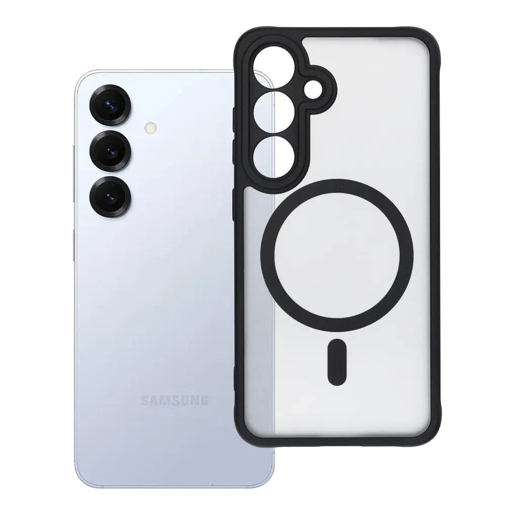Dėklas Matte MagSafe Samsung S931 S25 juodas