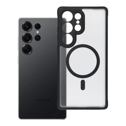Dėklas Matte MagSafe Samsung S938 S25 Ultra juodas