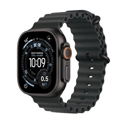 Apple Watch Ultra 3 GPS + Cellular 49mm Ocean Band M/L (Pažeista pakuotė) Black Titanium Case with Black Ocean Band