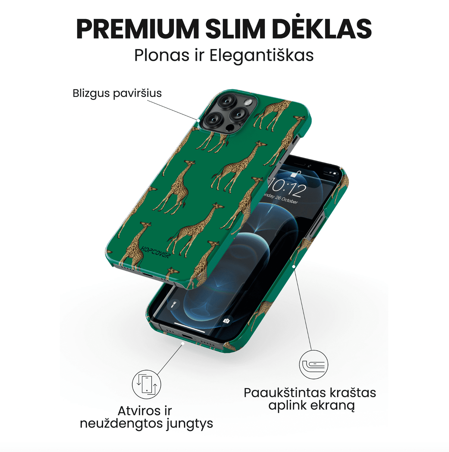 Telefono dėklas GIRAFE (Premium Slim) Telefonų dėklai Hopcover   