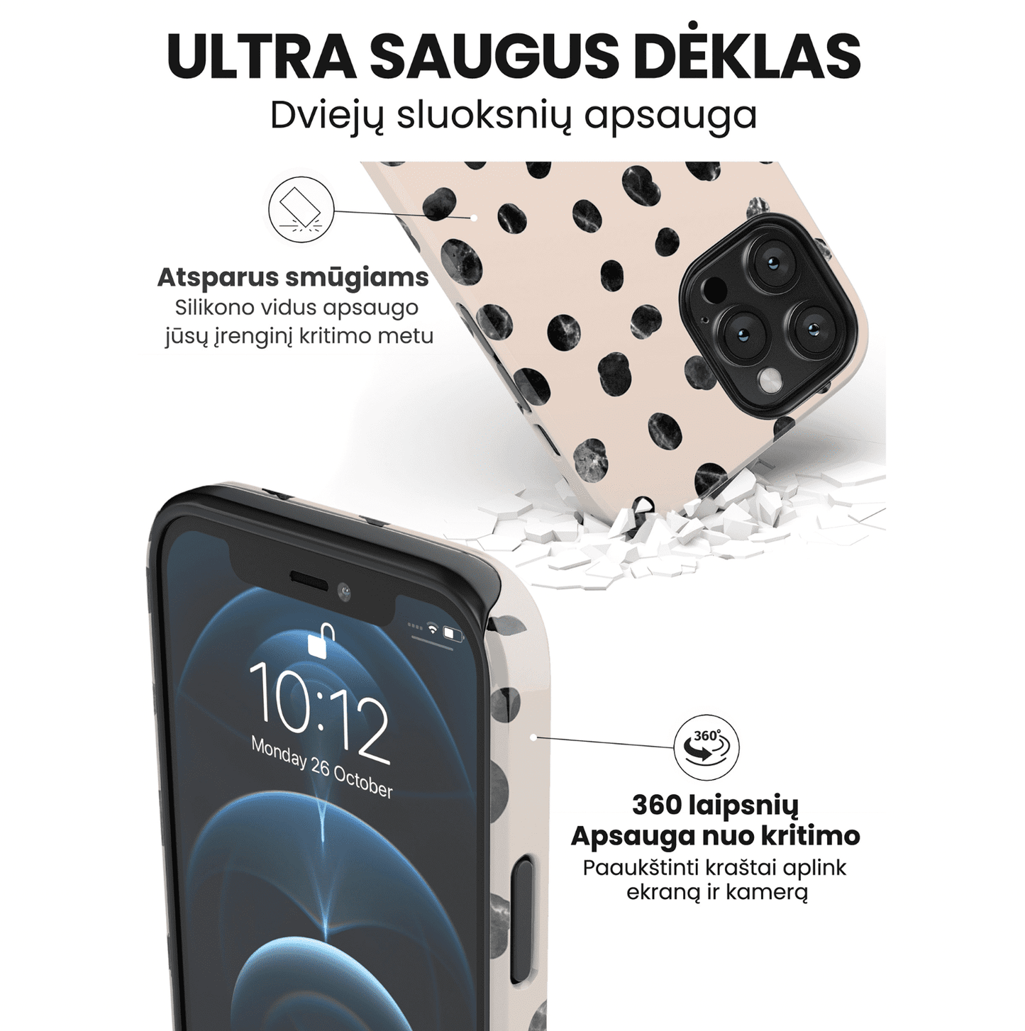 Telefono dėklas KITTY (Ultra Safe) Telefonų dėklai Hopcover   