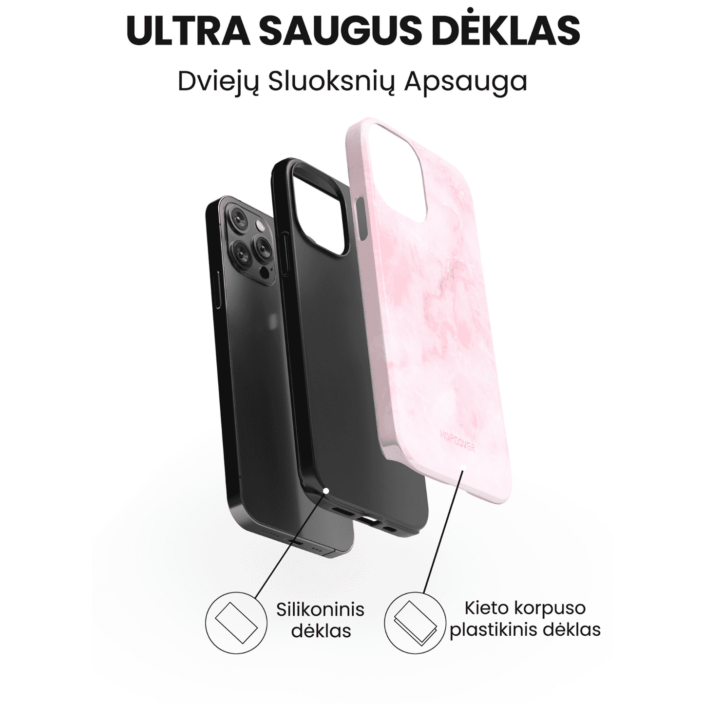 Telefono dėklas MALIBU (Ultra Safe) Telefonų dėklai Hopcover   