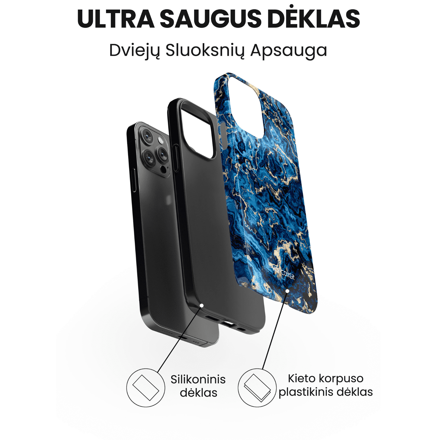 Telefono dėklas OCEAN PEARL (Ultra Safe) Telefonų dėklai Hopcover   