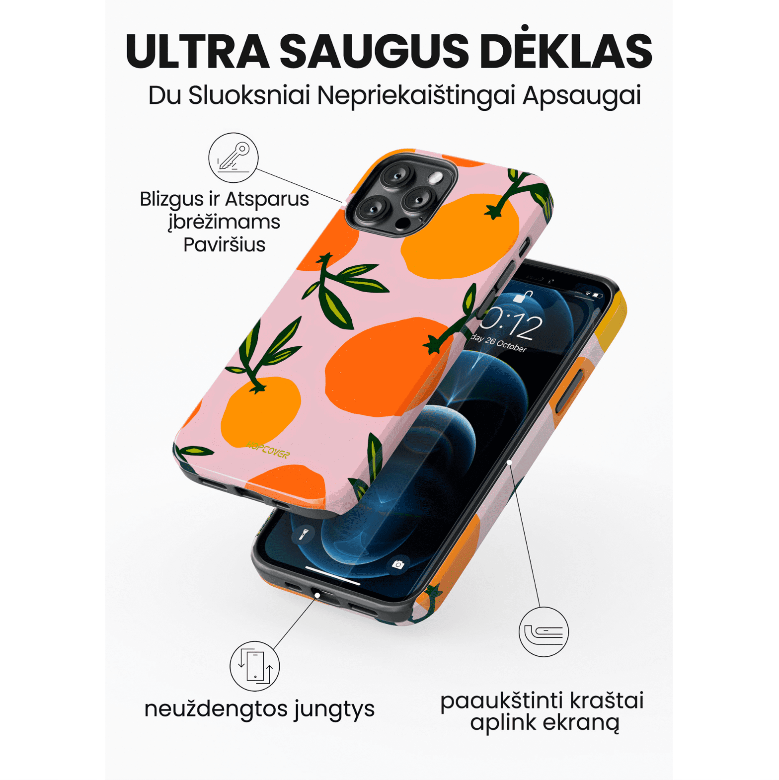 Telefono dėklas COCKTAIL (Ultra Safe) Telefonų dėklai Hopcover   