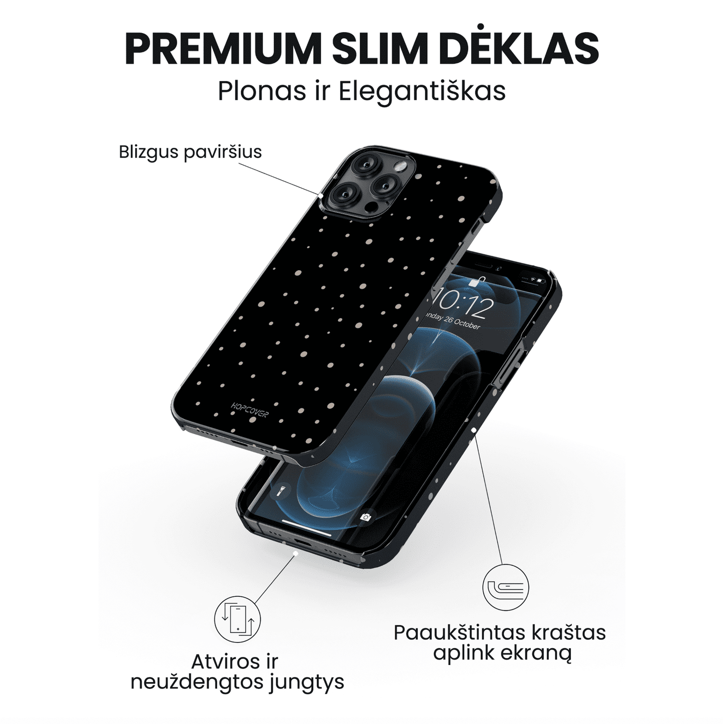 Telefono dėklas DOTS (Premium Slim) Telefonų dėklai Hopcover   