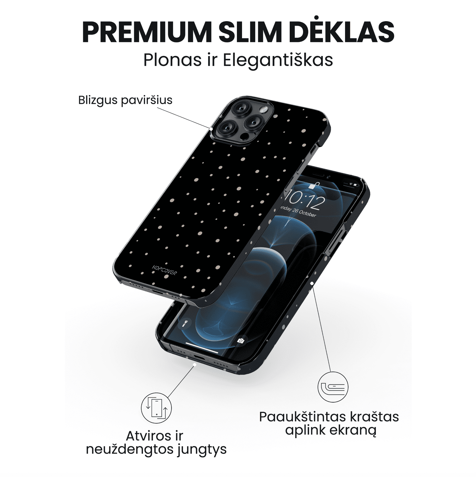 Telefono dėklas DOTS (Premium Slim) Telefonų dėklai Hopcover   