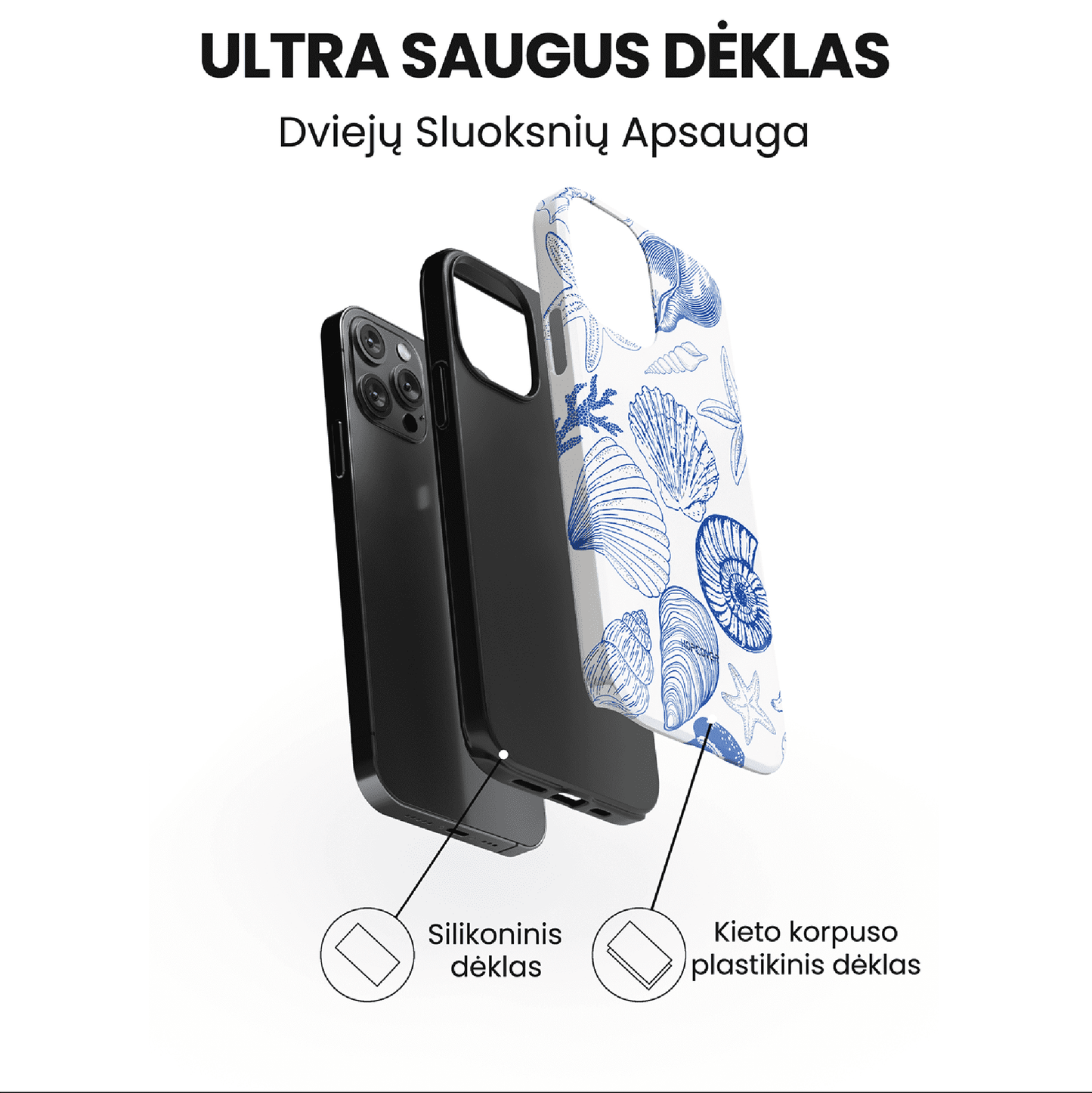 Telefono dėklas OPALINE (Ultra Safe) Telefonų dėklai Hopcover   