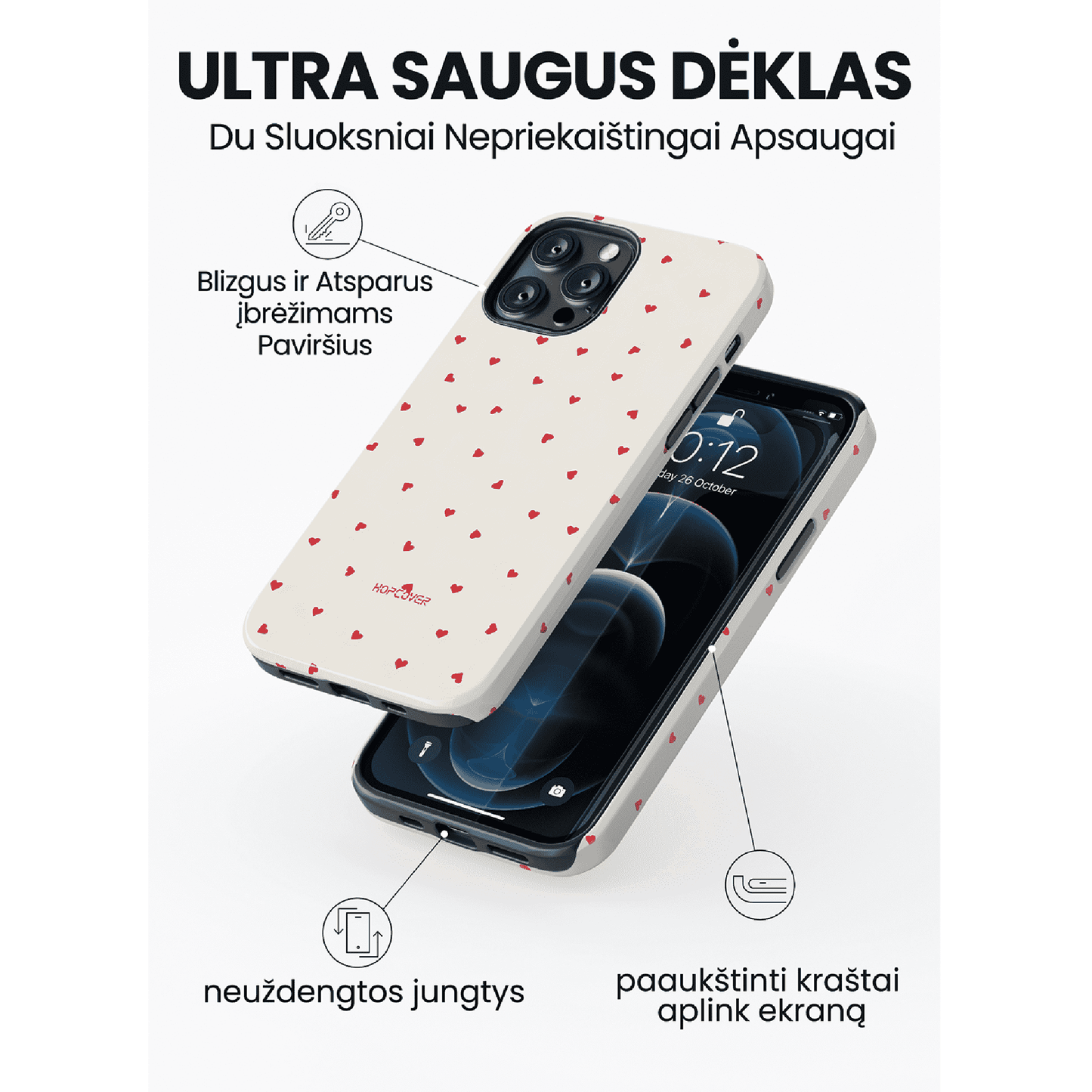 Telefono dėklas MARVELOUS (Ultra Safe) Telefonų dėklai Hopcover   