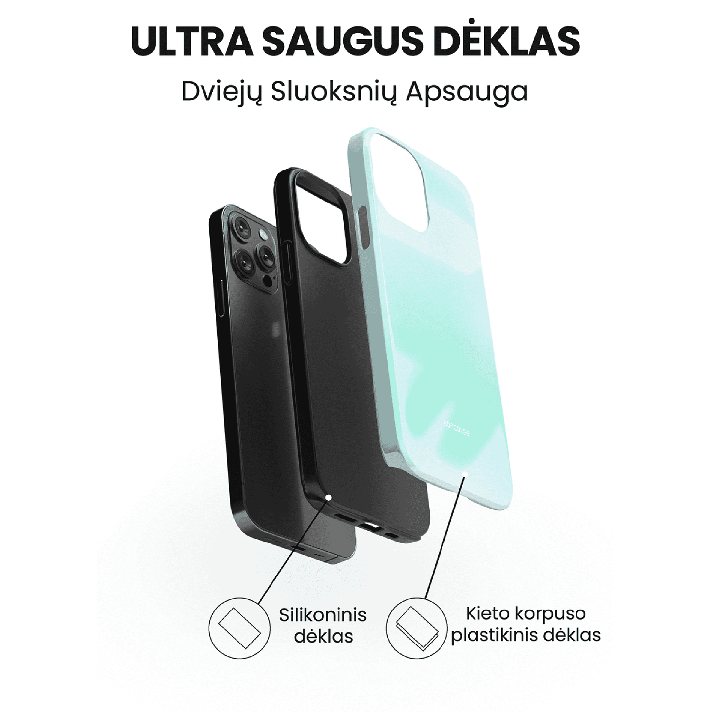 Telefono dėklas LUCIDIA (Ultra Safe) Telefonų dėklai Hopcover   