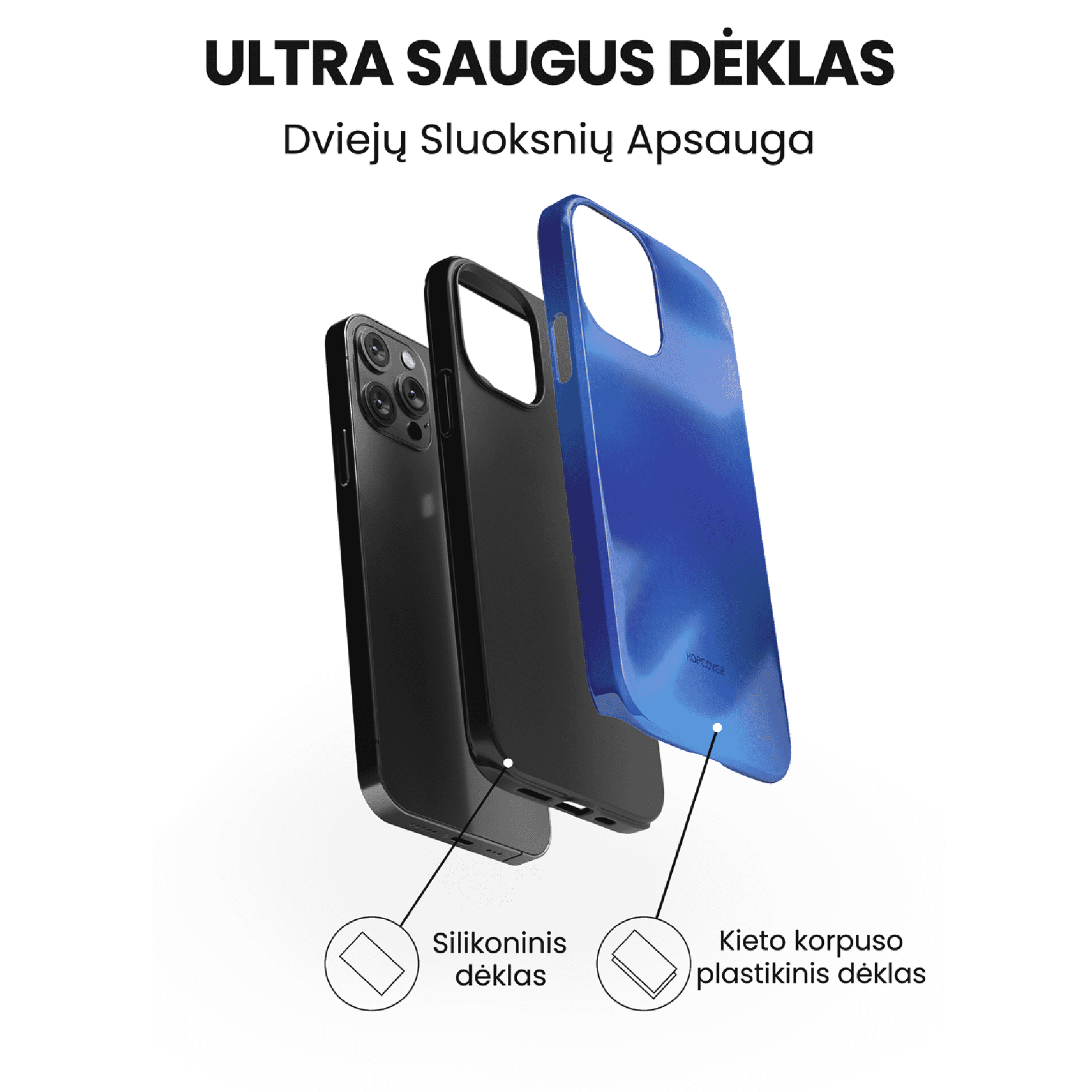 Telefono dėklas SOLACE (Ultra Safe) Telefonų dėklai Hopcover   