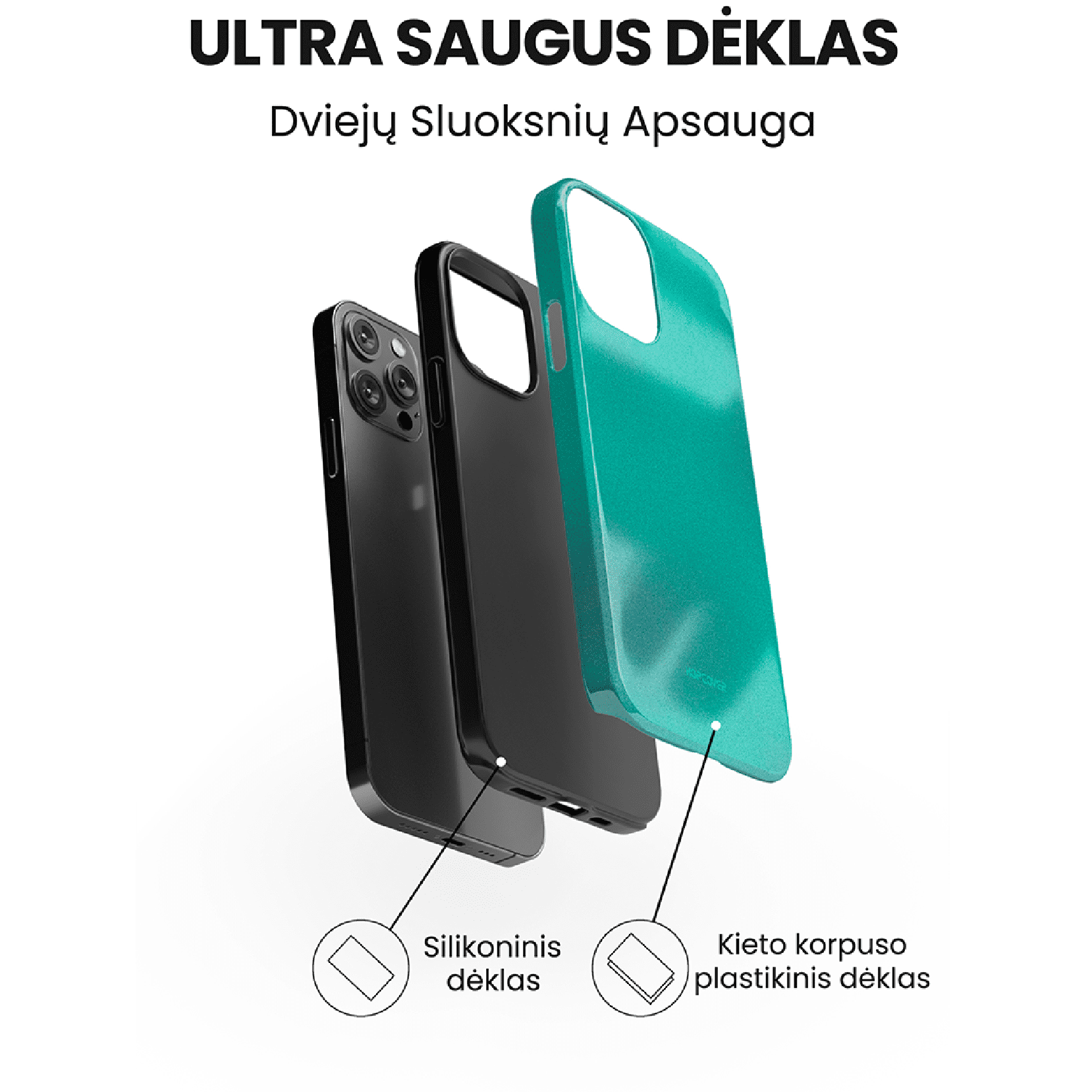 Telefono dėklas JEWEL (Ultra Safe) Telefonų dėklai Hopcover   