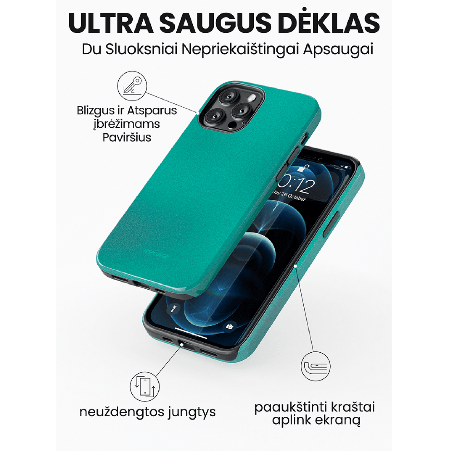 Telefono dėklas JEWEL (Ultra Safe) Telefonų dėklai Hopcover   