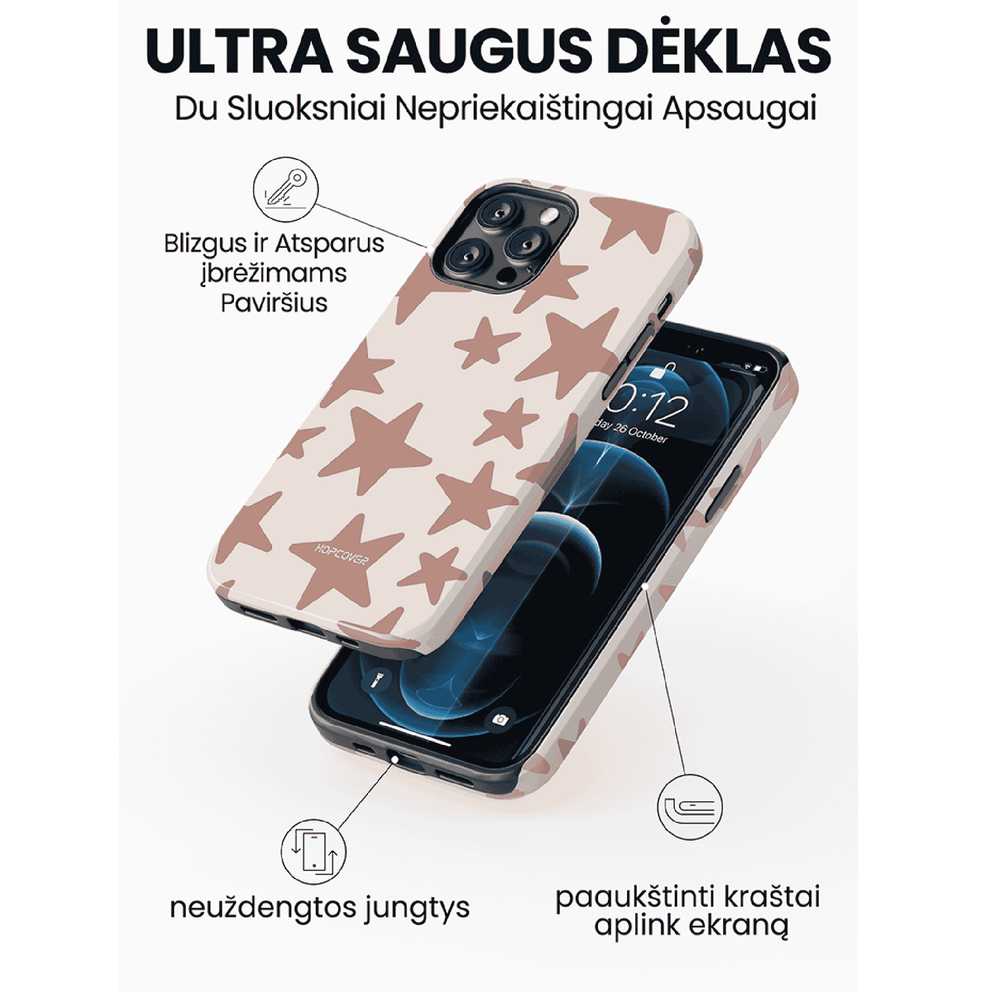 Telefono dėklas BARK (Ultra Safe) Telefonų dėklai Hopcover   