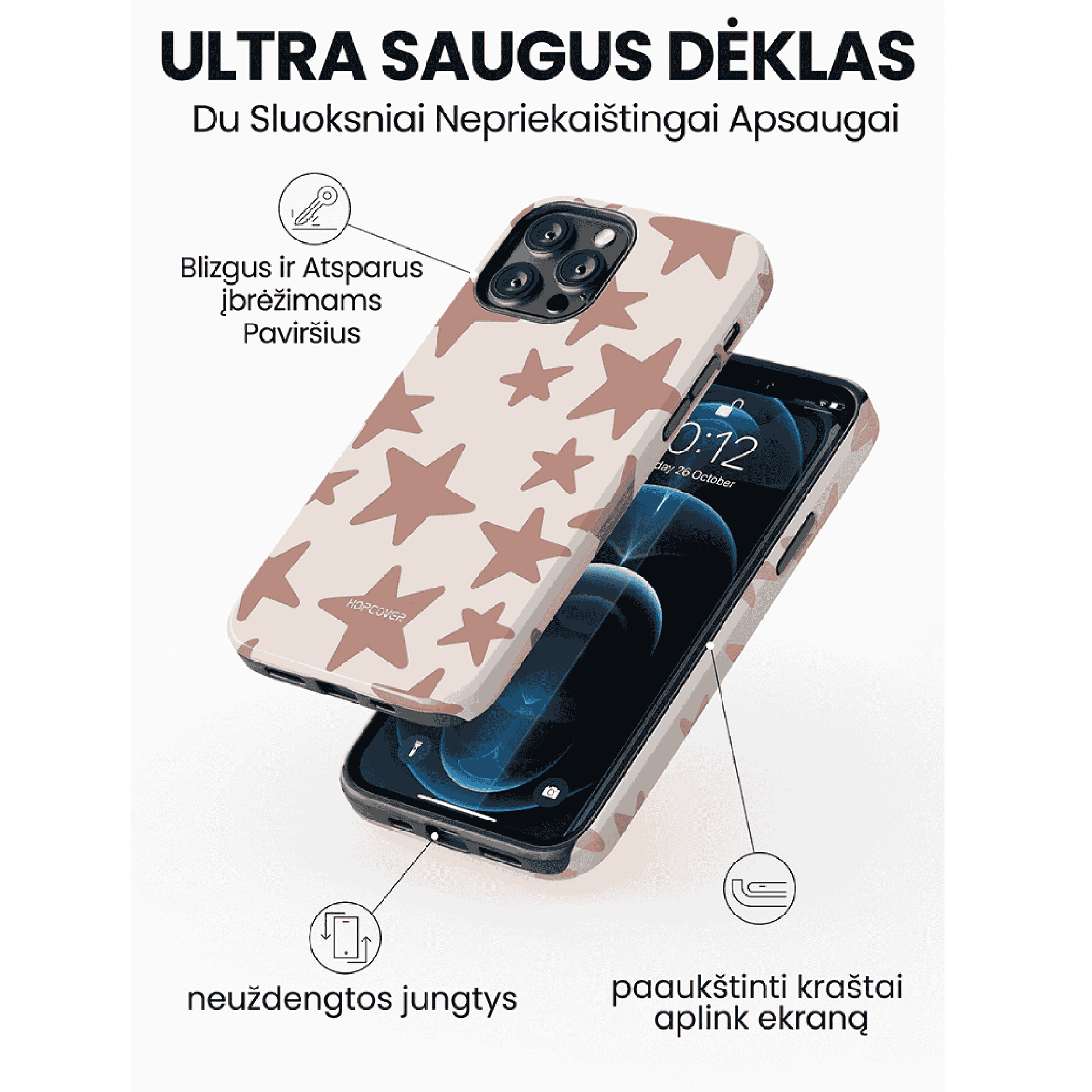 Telefono dėklas BARK (Ultra Safe) Telefonų dėklai Hopcover   