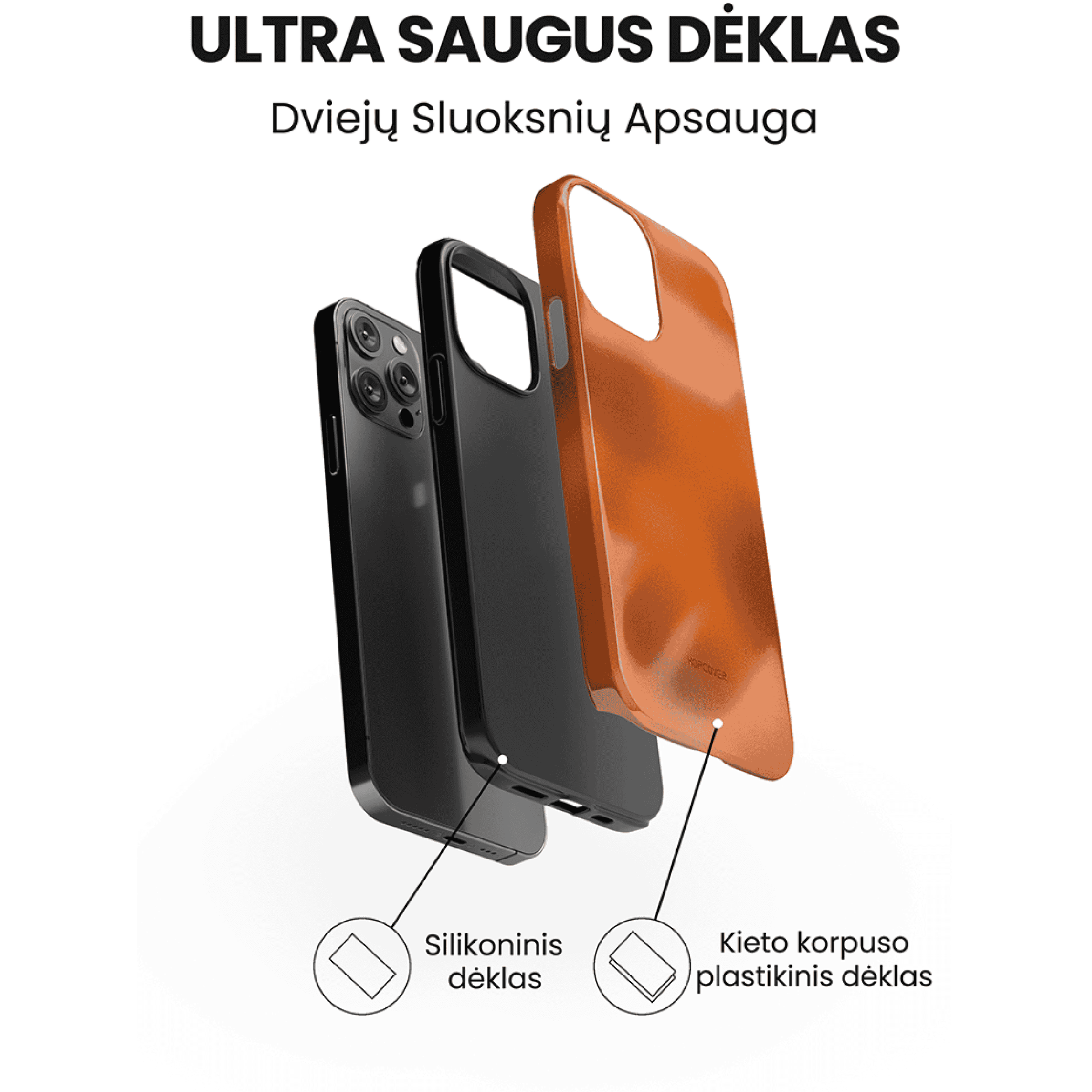 Telefono dėklas MAPLE (Ultra Safe) Telefonų dėklai Hopcover   