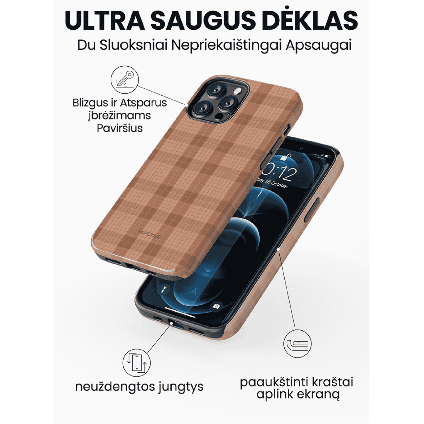 Telefono dėklas RUST (Ultra Safe) Telefonų dėklai Hopcover   