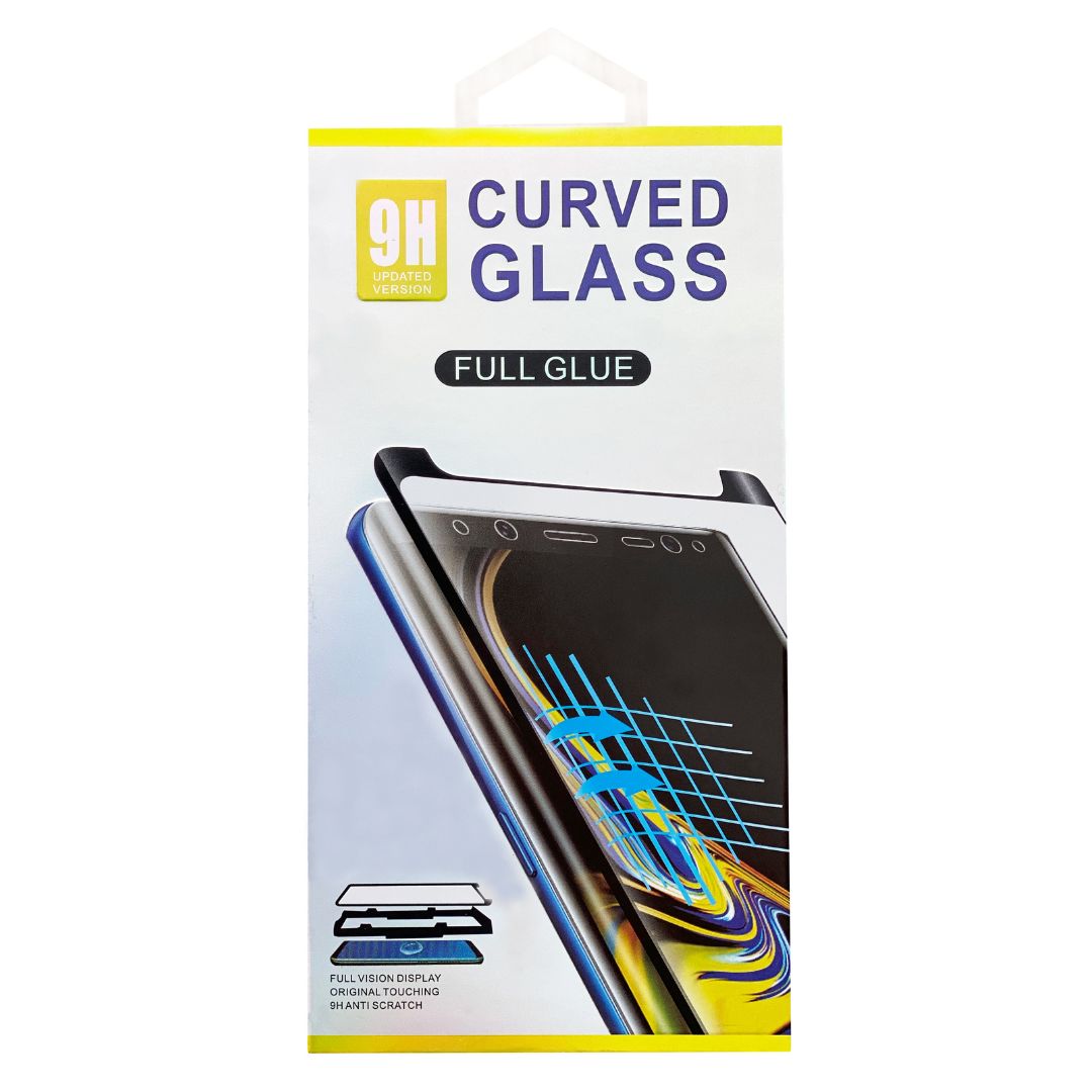 LCD apsauginis stikliukas 9D Curved Full Glue Huawei Mate 20 Pro juodas  -   