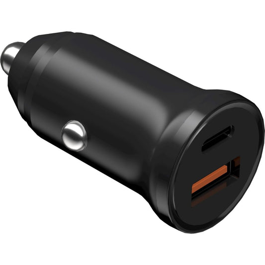 Automobilinis įkroviklis Devia Extreme PD20W+QC USB Quick Charge + Type-C PD juodas Automobiliniai įkrovikliai -   