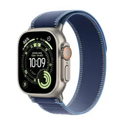 Apple Watch Ultra 3 GPS + Cellular 49mm S/M Trail Loop Natural Titanium Case with Blue Bright Blue Trail Loop