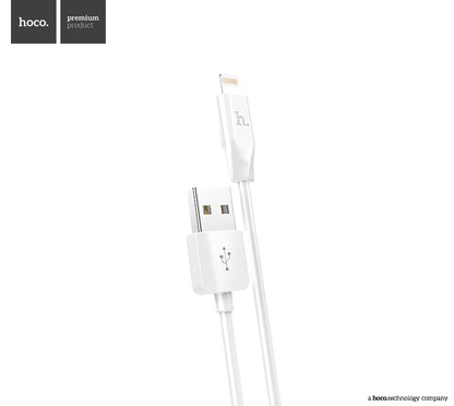 USB kabelis Hoco X1 Lightning 2.0m baltas