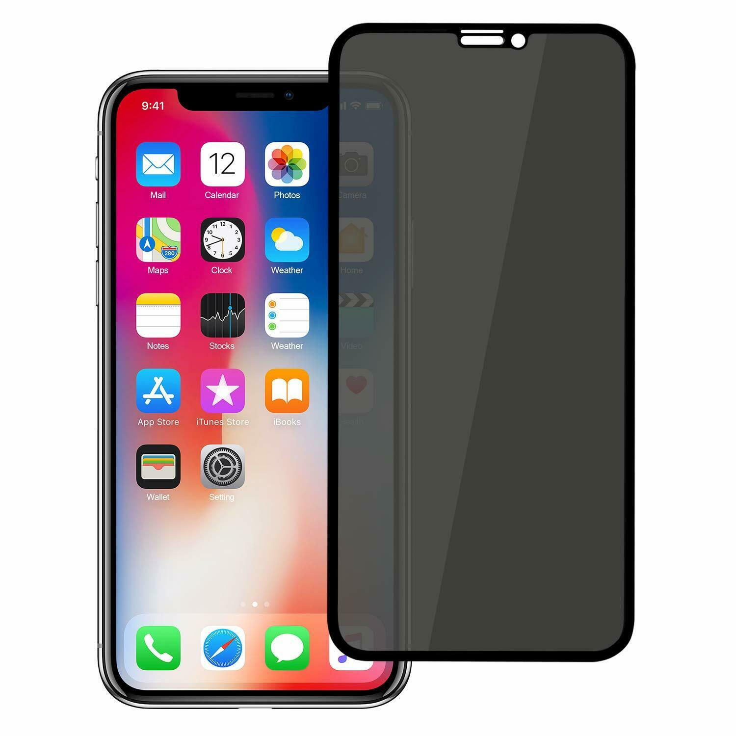 LCD apsauginis stikliukas Full Privacy Apple iPhone X/XS/11 Pro juodas Ekranų apsaugos -   