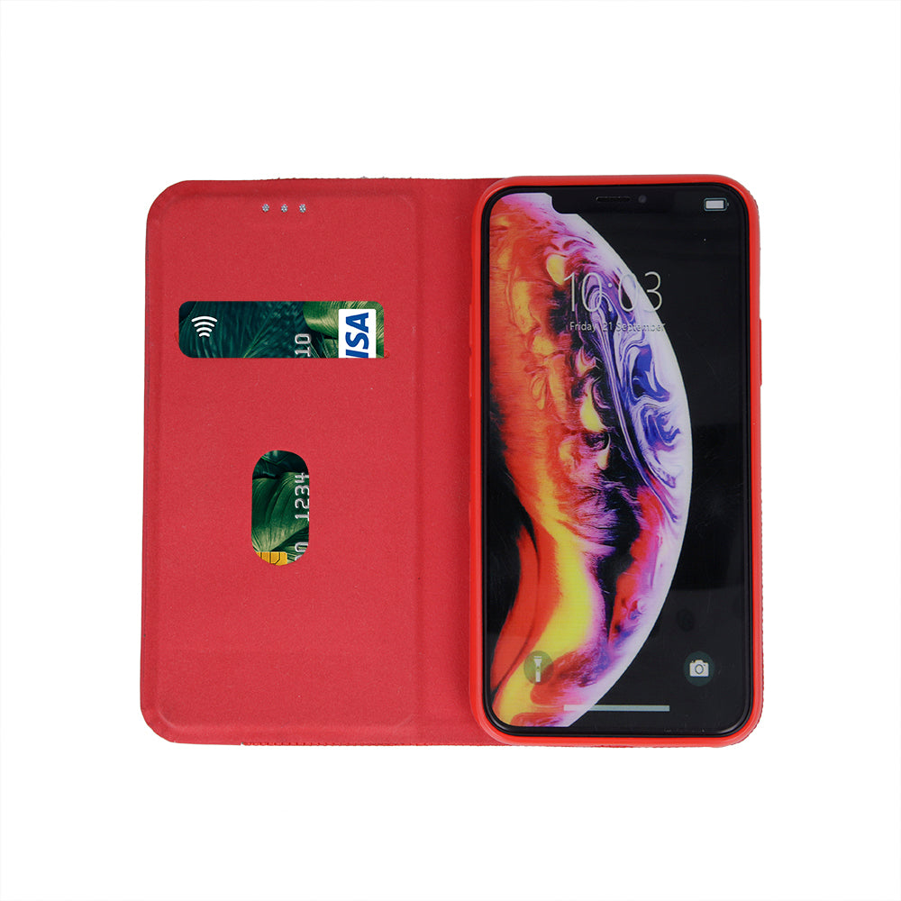 Dėklas Smart Senso Xiaomi Redmi Note 10 5G/Poco M3 Pro 5G raudonas Telefonų dėklai -   