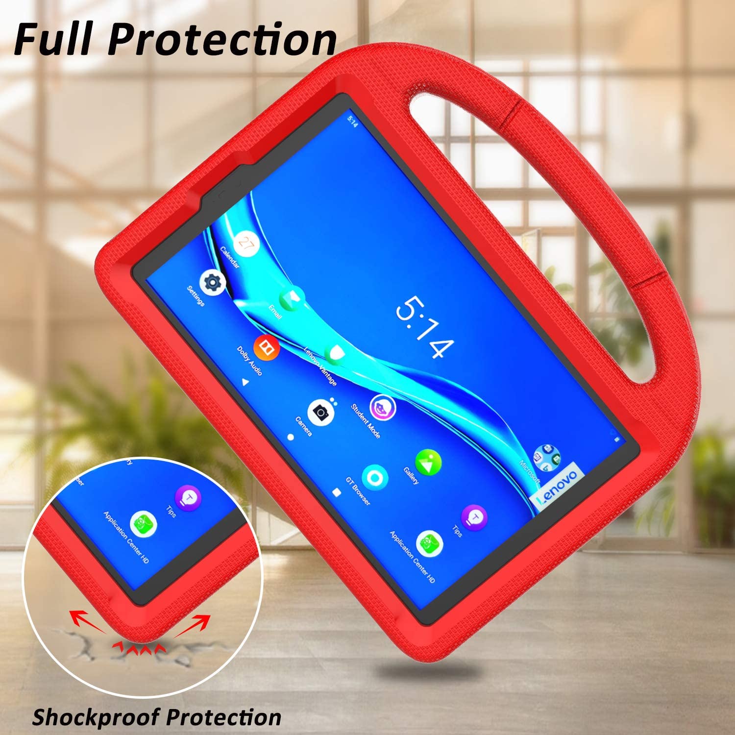 Dėklas Shockproof Kids Lenovo Tab M10 X505/X605 10.1 raudonas Planšetinių kompiuterių dėklai -   