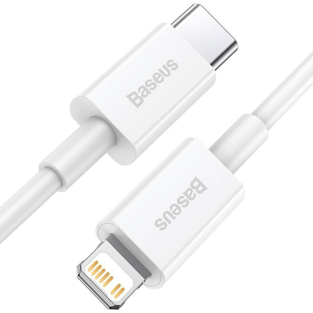 USB kabelis Baseus Superior iš Type-C į Lightning PD 20W 1.0m baltas CATLYS-A02