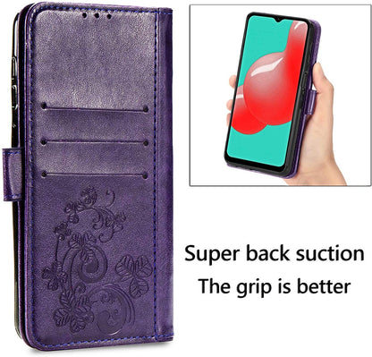 Dėklas Flower Book Samsung A136 A13 5G/A047 A04s violetinis